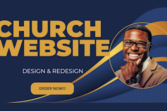 design church website, ministry website, evangelism website logo with livestream
