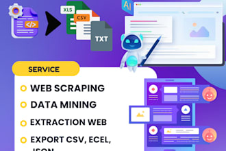 do web scraping, data mining, collection , crawling and extracting from websites