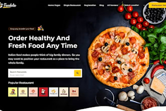 create food catering website, restaurant food website, bakery ordering website