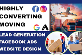 generate trucking moving leads via facebook ads website design