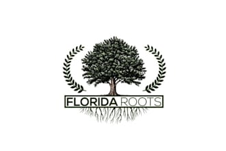 design inventive minimalist florida roots logo