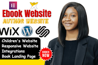 book author website design  author children ebook website ebook landing page