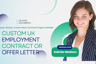 draft a UK employment contract or job offer letter tailored to your business