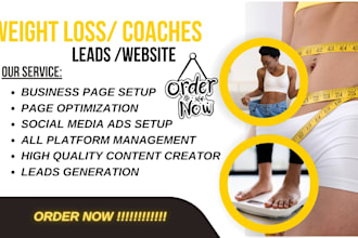 generate weight loss leads weight loss website, weight via landing page loss ads