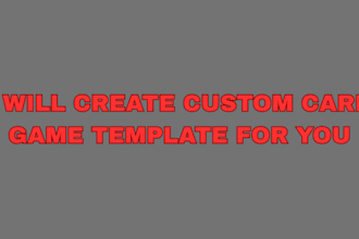 design custom card game for you