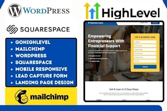 do gohighlevel funnel wordpress landing page mailchimp squarespace landing page