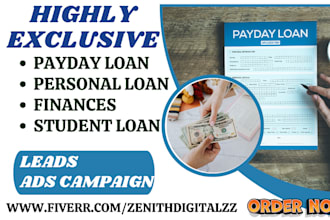 generate payday loan leads personal business loan payday loan leads ads campaign
