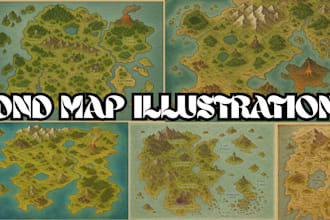 create fantasy dnd map design world map battlemap dnd world map illustration