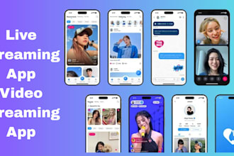develop live streaming app video streaming app  live streaming website
