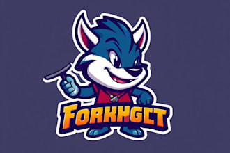 design unique cartoon character, mascot logo