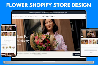 design flower website flower shopify store flower store flower shopify website