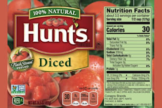 create product labels with nutritional facts and ingredient for supplement