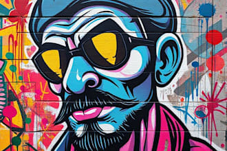 create custom street graffiti pop art or urban character portraits