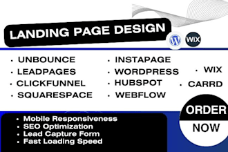 design conversion focused landing pages wordpress page, wix, wishpond