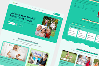 develop kindergarten, preschool, childcare, daycare website, school website