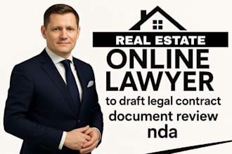 be real estate legal online lawyer to draft legal contract document review nda