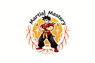 create beautiful martial art mascot logo design only 12 hours