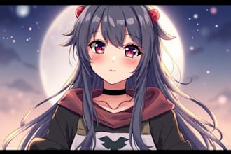 draw anime art character for oc, fanart, manga illustration