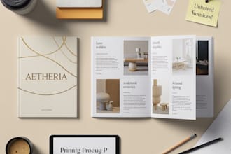 design product catalog, sell sheet, lookbook, catalogue,  magazine design