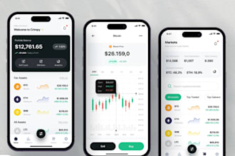 develop a decentralized crypto wallet app for IOS and android, p2p exchange webs