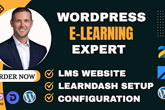develop and customize wordpress lms website with learndash