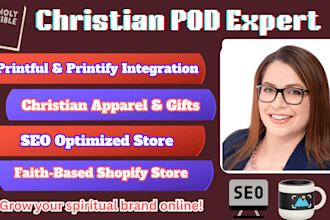 design christian shopify store pod product design faith apparel gift design