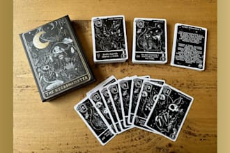 create card game template, tcg card box mockup design board card game icon frame