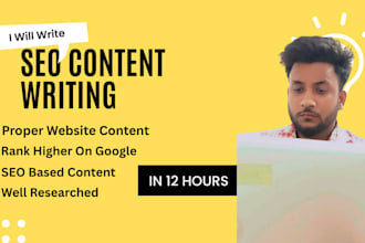 professional SEO content writer from india within 12 hours