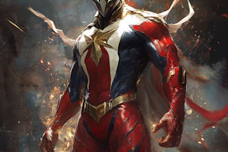 create your fantasy science fiction superhero character