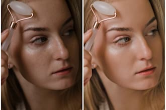 do natural photo retouching and skin editing for portraits