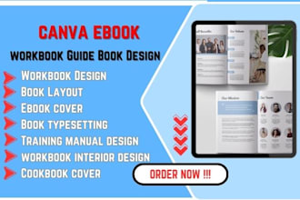 do canva workbook, training manual, canva ebook design, canva ebook formatting