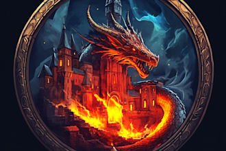 do a custom dnd, fantasy, sci fi, rpg animated game logo