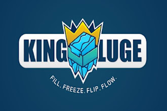 design unique traditional ice luge party logo
