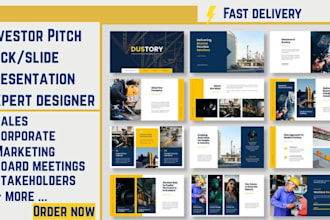 design corporate business presentation analysis investor pitch deck for saas