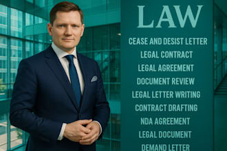 draft cease desist legal contract agreement demand letter, do document review