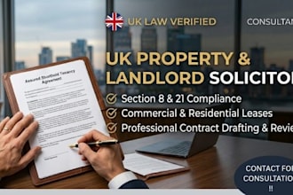 be your UK property lawyer for real estate contracts and landlord tenant law