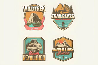do logo badge vintage retro design for sticker and tshirt