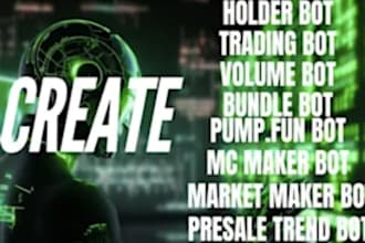 develop custom telegram bot, volume holder bot, trading bot, jito bundle bot xrp