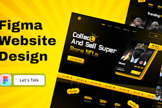 do figma website design, landing page, and website mockup