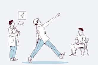 draw exercise, people, medical,etc illustration, vector