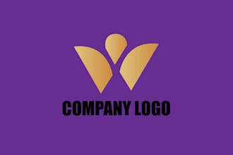 elegant gold logo design for a company