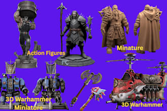warhammer 40k, dnd, age of sigmar 3d printing and miniature painting