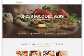 design food ordering website, restaurant website, food delivery website