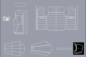 create garment pattern according to your sketch and measurement