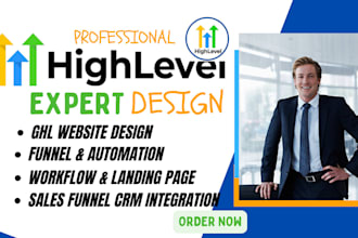 gohiglevel sales funnel, ghl landing page workflow automation ghi website expert