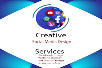create attractive facebook image, website banner cover and bill board ad