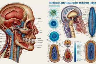 do medical, scientific and biology illustrations for you