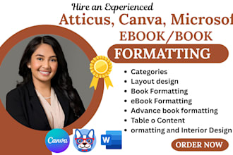 atticus book formatting, canva kindle formatting, microsoft word formatting