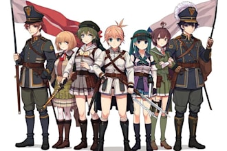 draw history and military anime, fan arts, and original characters