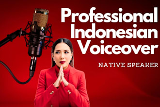 record indonesian voice over in bahasa indonesia